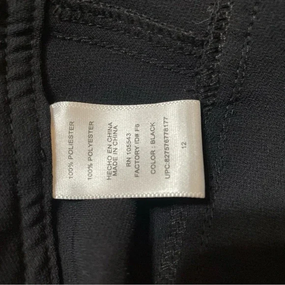 Derek Lam Design Nation Pants Black Pleated Dress Cropped Career Sz 12 - Picture 9 of 9